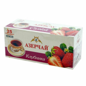 Чай черный с клубникой АЗЕРЧАЙ, 25 пакетиков